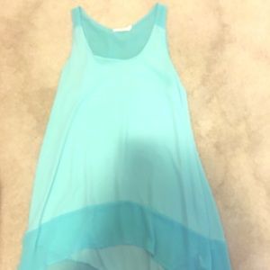 Turquoise silky flowy dress 👗